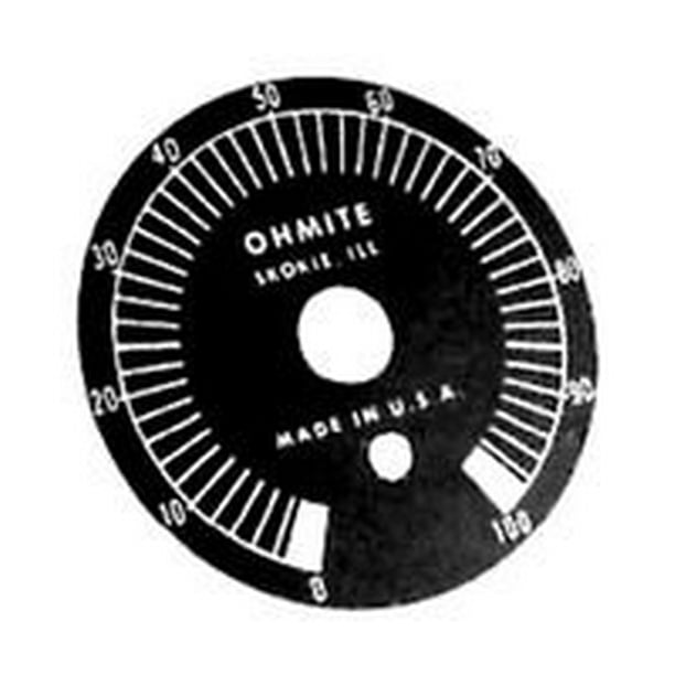 DIAL 1 piece OHMITE 5000E PLATE 2.188IN DIA DIAL 1 piece OHMITE 5000E PLATE 2.188IN DIA